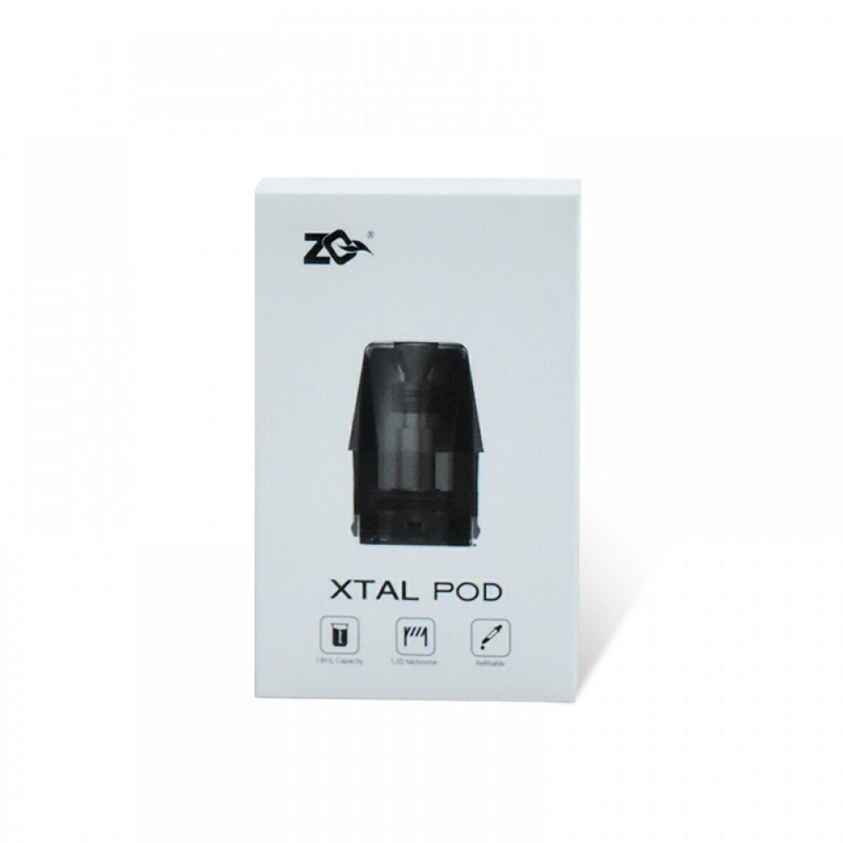 ZQXtal交換用ポッドカートリッジ1.8ml4個入PODゼットキューエクスタルクリスタルポッド型電子たばこ電子タバコVape
