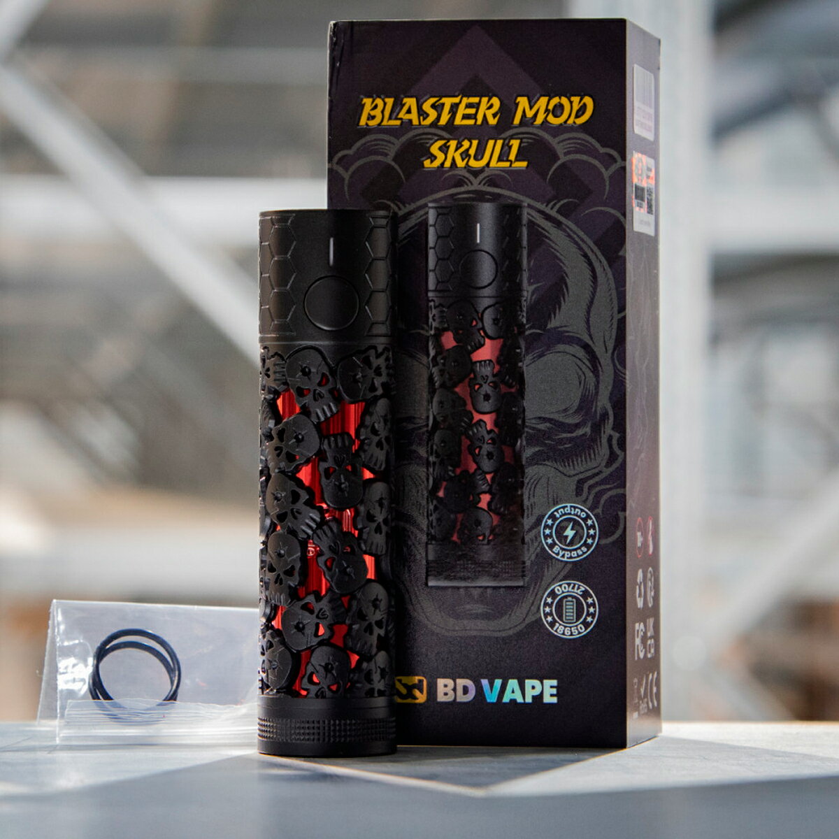 BDVAPEBlasterModSkullEdition1865021700ビーディーベイプブラスタースカルエディションセミメカニカルモッド超爆煙本体電子タバコリキッド爆煙禁煙タールニコチン0水蒸気シーシャ持ち運びおすすめmtldtldlvape