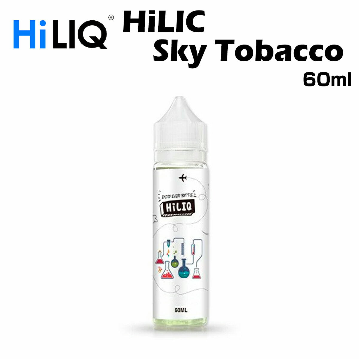 HiLIQ/SkyTobacco60mlスカイタバコハイリクリキッド電子タバコVAPEベイプボトル大容量ニコチン0mgニコチンゼロ清涼剤本体禁煙減煙水蒸気ベイプ