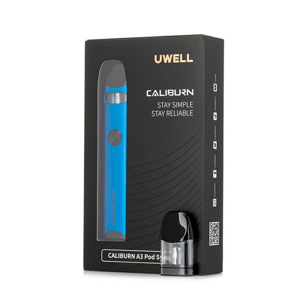 【マラソン期間中ポイント最大10倍】UwellCaliburnA3PodKit520mAh2mlポッド型スターターキットユーウェルカリバーン電子たばこ電子タバコベイプ本体リキッド爆煙禁煙ニコチンゼロタールシーシャドクターmtlvape