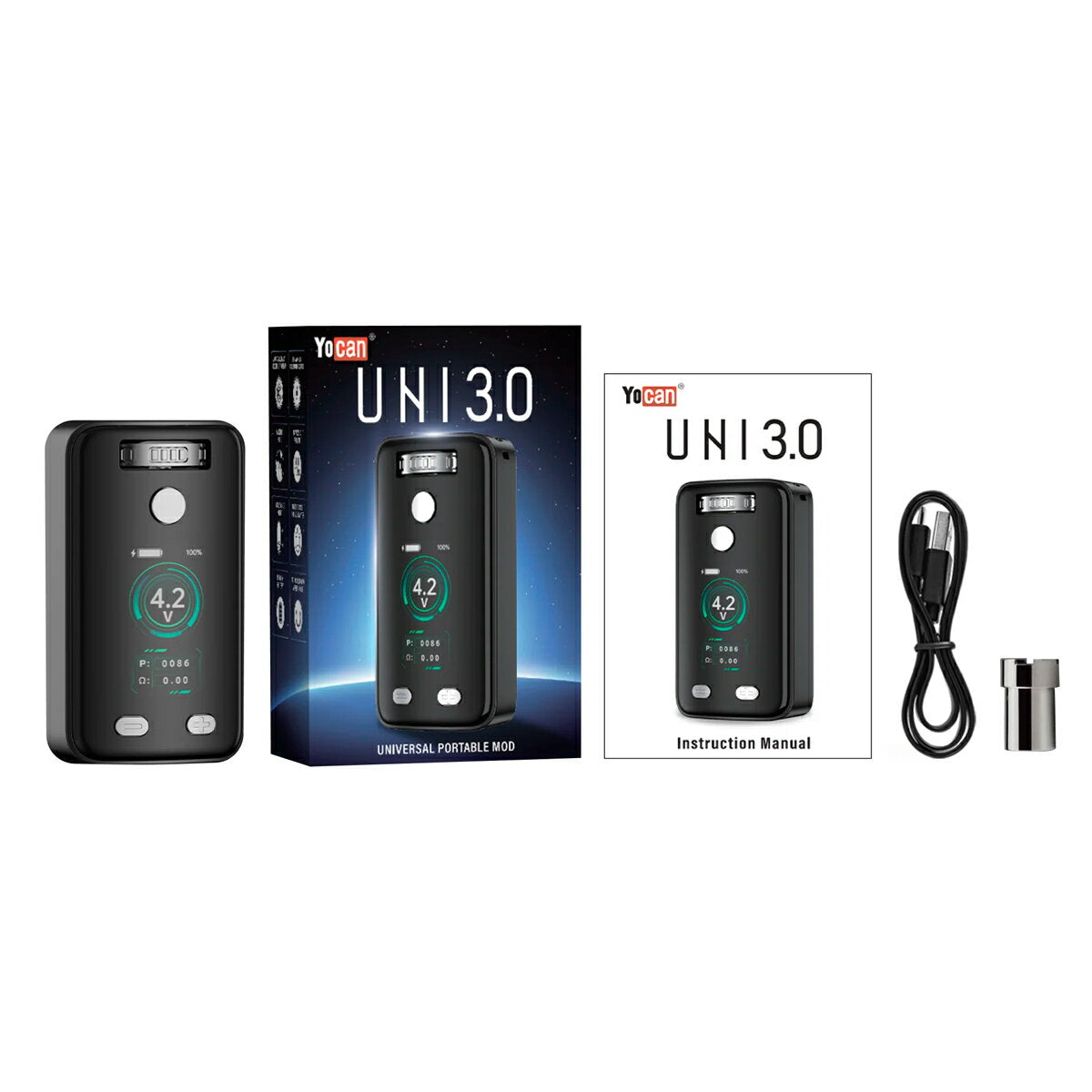 YocanUNI3.0VVBOXMOD510規格低電圧バッテリーユーキャンユニプロ電子タバコベイプ本体vapeCBDCBGCBNthcフリーワックスリキッドオイルカートリッジアトマイザーフルガラス