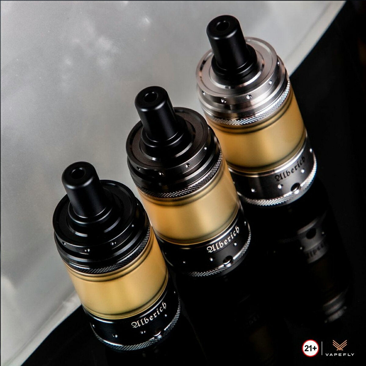 VapeflyAlberichMTLRTATank3/4mlベイプフライアルベリッヒアトマイザータンクリブルダブル510接続電子たばこ電子タバコベイプ本体リキッド爆煙禁煙ニコチンゼロタールニコチン0水蒸気電子シーシャ持ち運びおすすめmtlvape