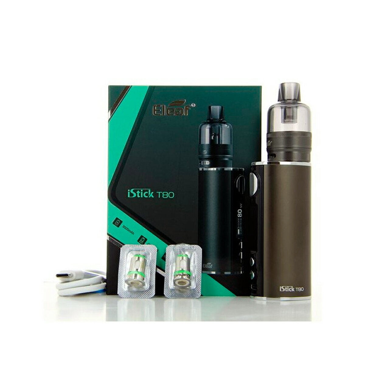 EleafiStickT80ModKitwithGTLPodTank3000mAh4.5ml内蔵バッテリーテクニカルモッドキットイーリーフアイスティック510規格電子タバコベイプ本体リキッド爆煙禁煙タールニコチン0シーシャdldtlmtlvape