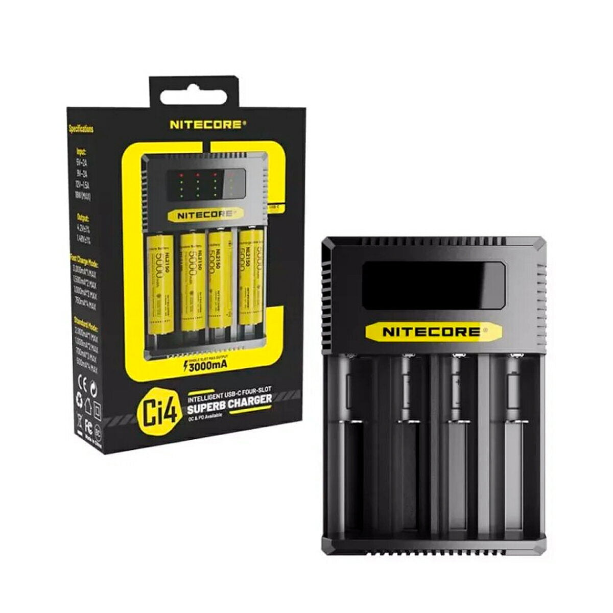 【送料無料あす楽】NitecoreCi4IntelligentUSB-CChargerバッテリー充電器ナイトコア電子タバコ電子たばこベイプモッドスターターキット内蔵充電可本体modVapeフラッシュライトヘッドライド懐中電灯
