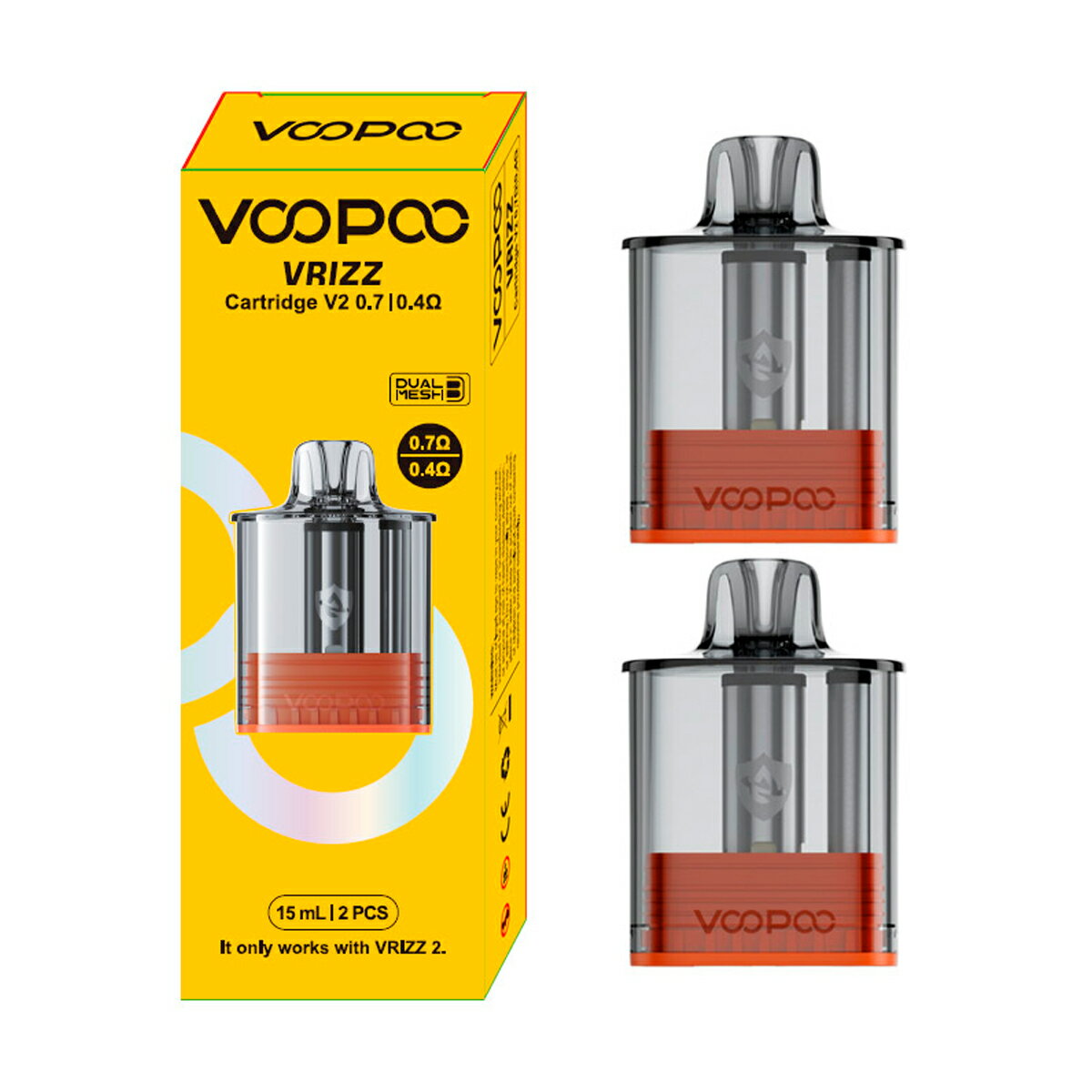 VOOPOO VRIZZ V2 POD 交換用ポッドカートリッジ 2個入