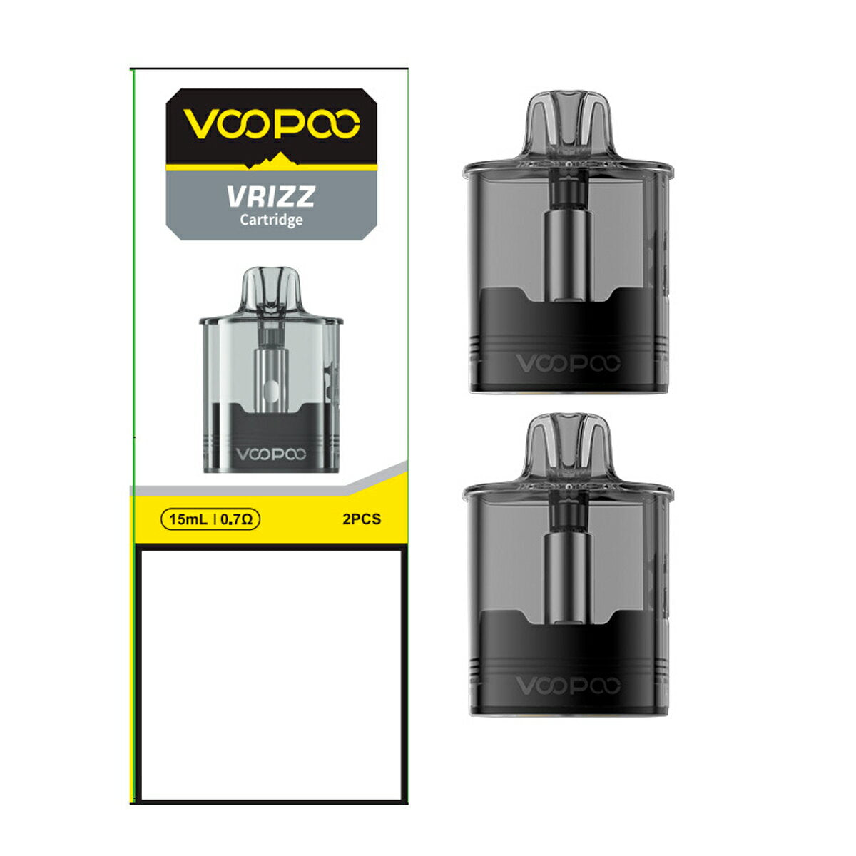 VOOPOOVRIZZPOD交換用ポッドカートリッジ2個入15mlブープーブリッツCartridgedl電子たばこ電子タバコベイプリキッド大容量爆煙禁煙ニコチンゼロタールニコチン0水蒸気電子シーシャmtlvape