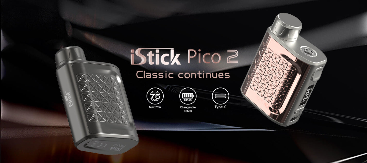 【送料無料】Eleaf iStick Pico 2 MOD イーリーフ アイスティック ピコ モッド 電子たばこ 電子タバコ Vape 510規格 スレッド カートリッジ アトマイザー