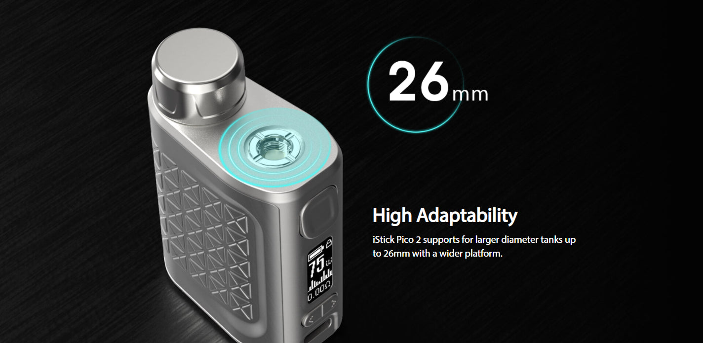 【送料無料】Eleaf iStick Pico 2 MOD イーリーフ アイスティック ピコ モッド 電子たばこ 電子タバコ Vape 510規格 スレッド カートリッジ アトマイザー