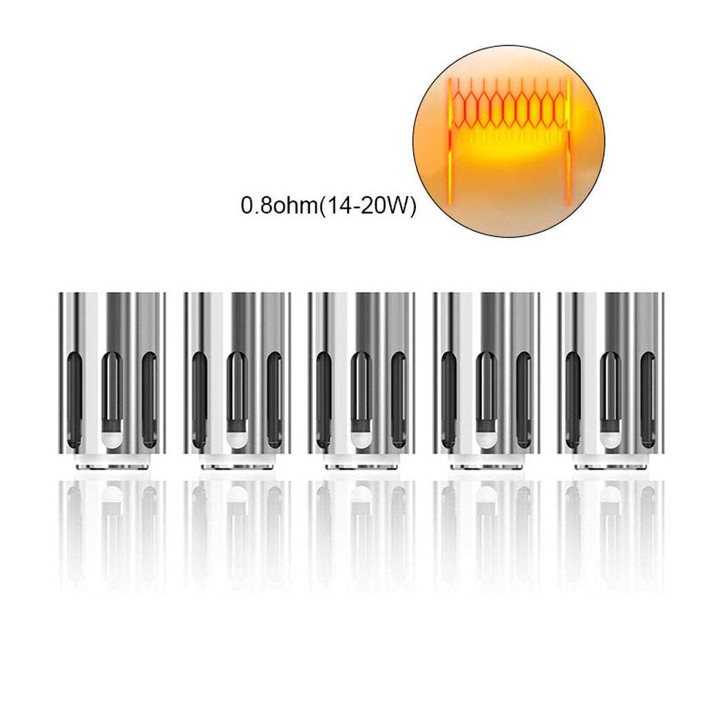 【送料無料】eGoAIO2純正コイルJoyetechBFCアトマイザーヘッド0.8ΩCoilメッシュ交換用コイル5個入ジョイテックD16D22XLboxProCXLEvicCubisCuboidMiniProBox