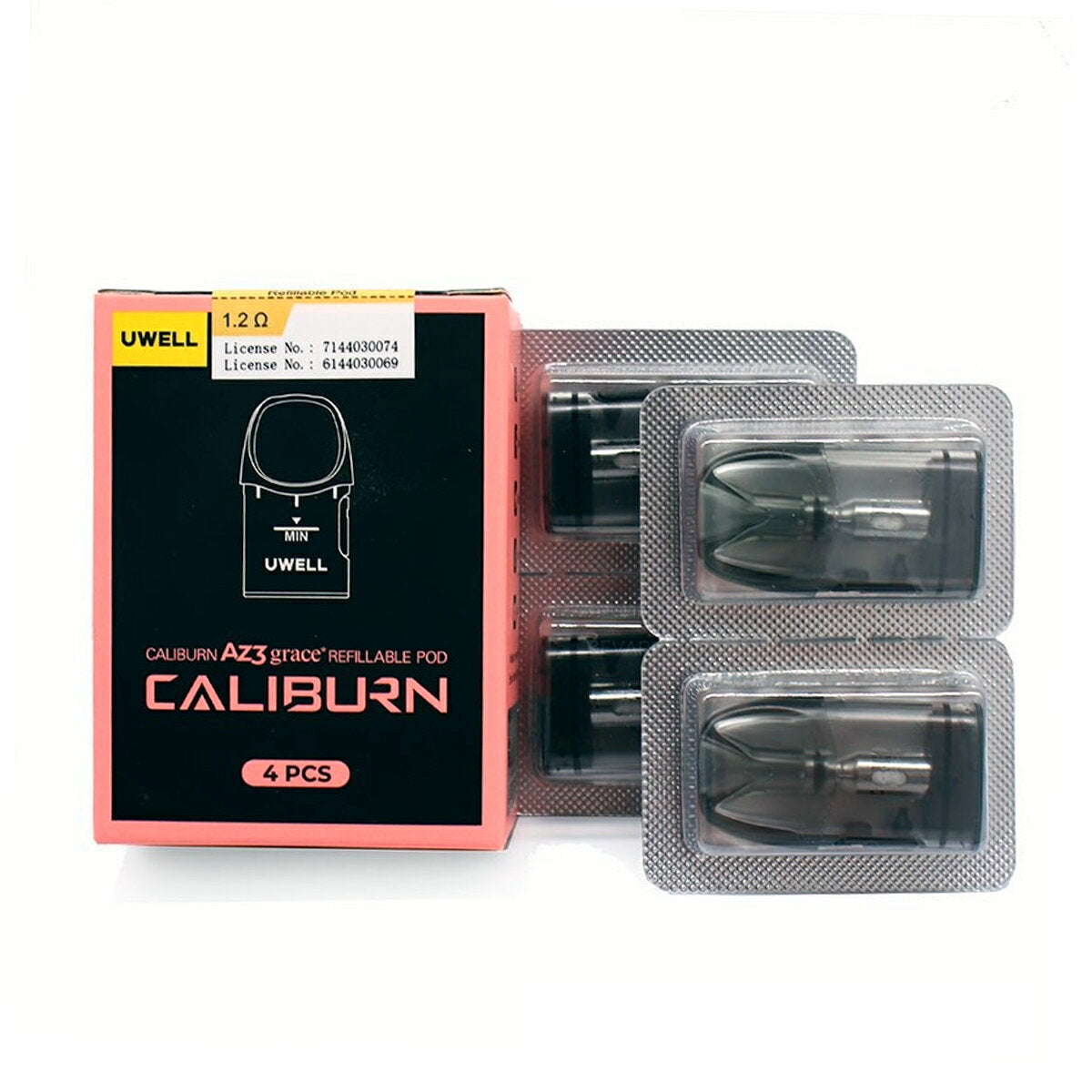 UwellCaliburnA3AK3A3SAZ3Grace交換用ポッドカートリッジ4個入PODユーウェルカリバーン0.8Ω1.0Ωトップフィルサイドフィル電子たばこ電子タバコベイプ本体リキッド爆煙禁煙ニコチンゼロタールニコチン0水蒸気電子シーシャ持ち運びmtlvape