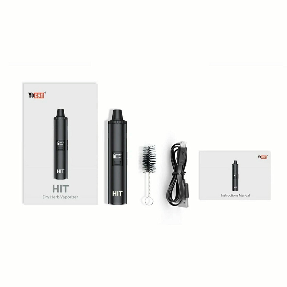 YocanHitドライハーブヴェポライザー小型1400mAh内蔵バッテリーセラミックチャンバー加熱式タバコ電子タバコ葉タバコシャグべポライザー