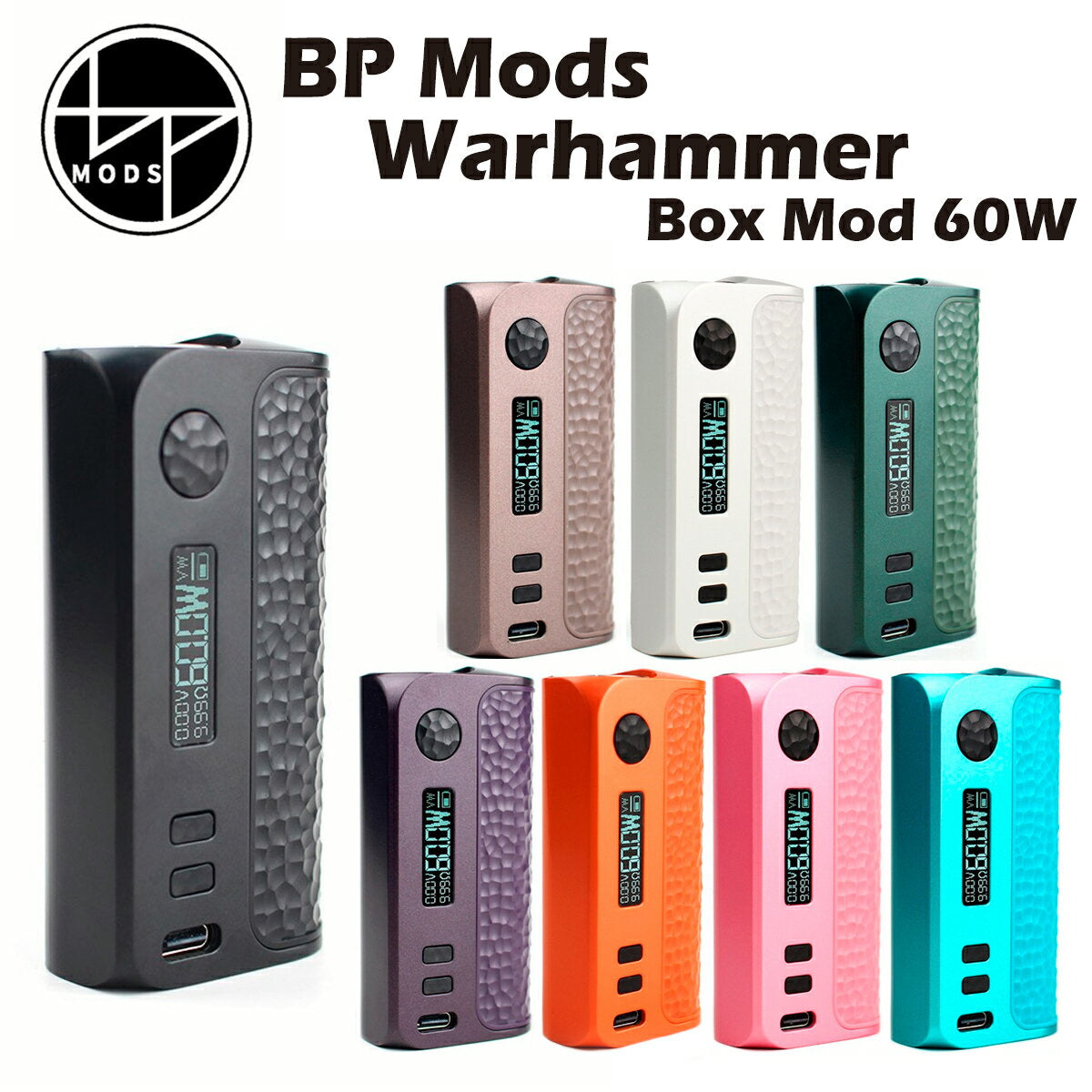 BPModsWarhammer60WMOD1×18650ビーピーモッズウォーハンマーシングルボックスモッド電子たばこ電子タバコベイプ本体Vape正規品