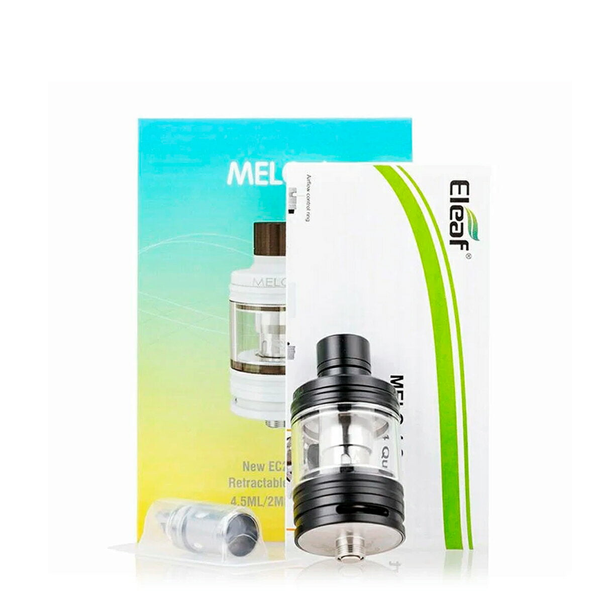 EleafMELO4D25アトマイザー4.5ml25mmイーリーフメロアトマイザークリアロマイザータンクコイル交換式510接続電子タバコベイプ本体リキッド爆煙禁煙ニコチンゼロ持ち運びmtldldtlvape