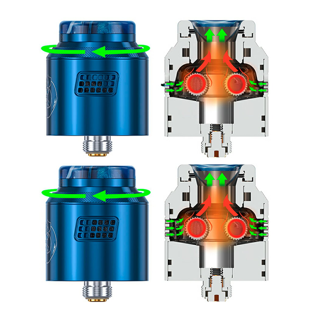 HellvapeDropDead2RDA24mmアトマイザースコンカー対応リビルダブルヘルベイプドロップデッドラビット510接続電子たばこ電子タバコベイプ本体リキッド爆煙禁煙ニコチンゼロシーシャrabbitdtldlvape