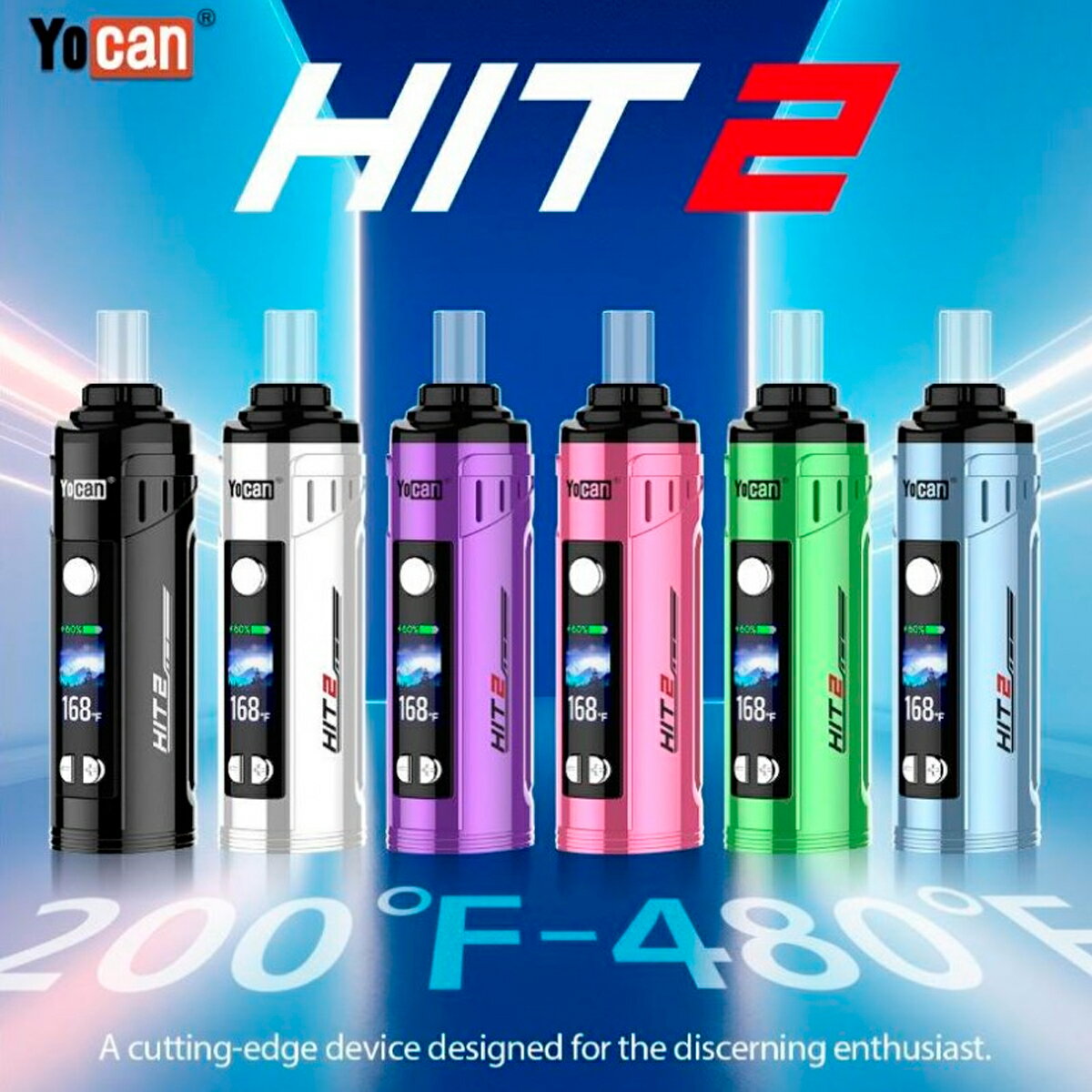 YocanHit2ドライハーブヴェポライザー1400mAh内蔵バッテリーセラミックチャンバーユーキャンヒット加熱式タバコ電子タバコ葉タバコシャグ電子タバコベイプ本体thcフリーcbdcbgcbnvape