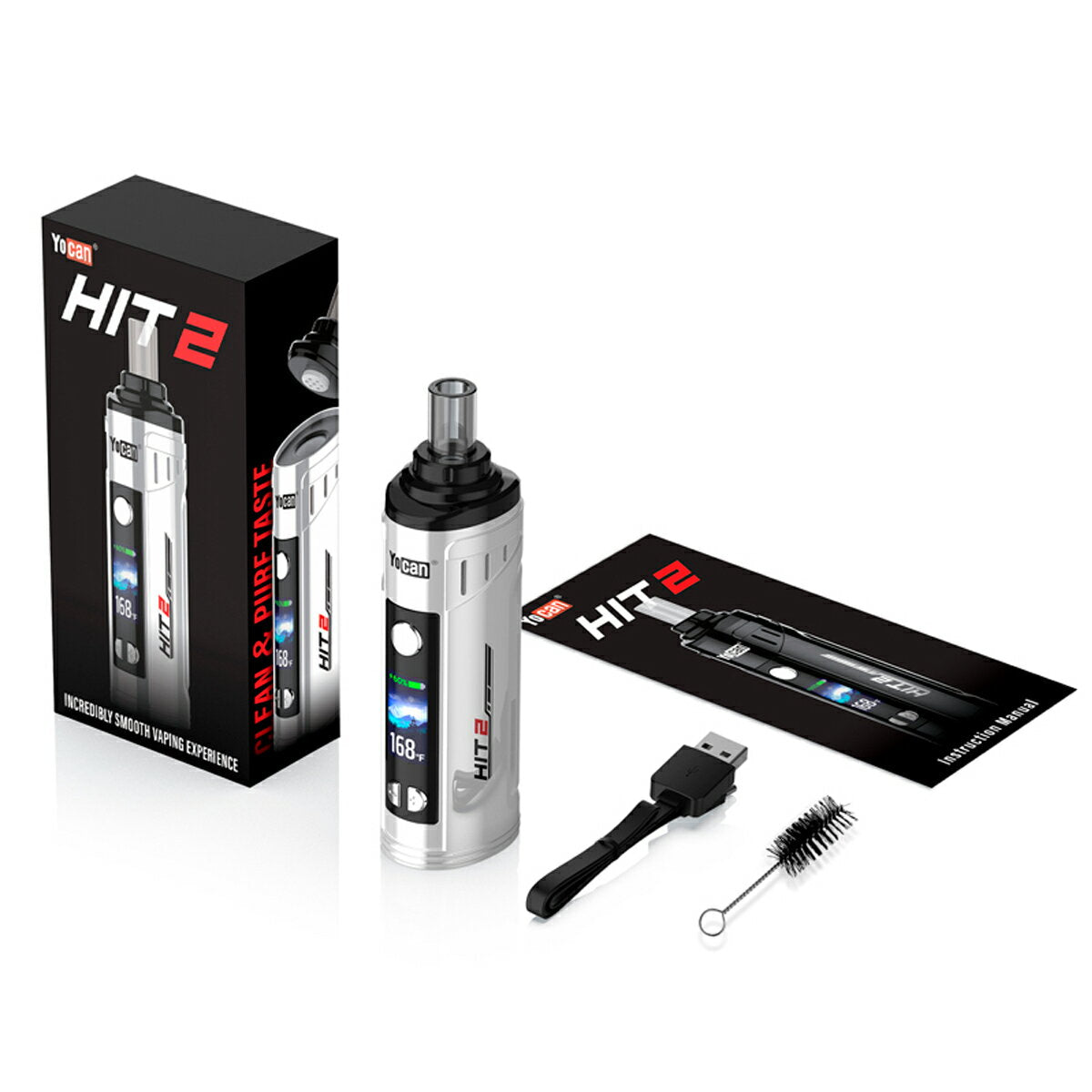 YocanHit2ドライハーブヴェポライザー1400mAh内蔵バッテリーセラミックチャンバーユーキャンヒット加熱式タバコ電子タバコ葉タバコシャグ電子タバコベイプ本体thcフリーcbdcbgcbnvape