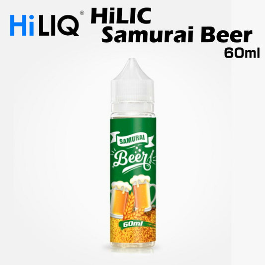 HiLIQ/SamuraiBeer60mlサムライビールハイリクリキッド麦芽電子タバコVAPEベイプボトル大容量ニコチン0mgニコチンゼロ清涼剤本体禁煙減煙水蒸気ベイプ