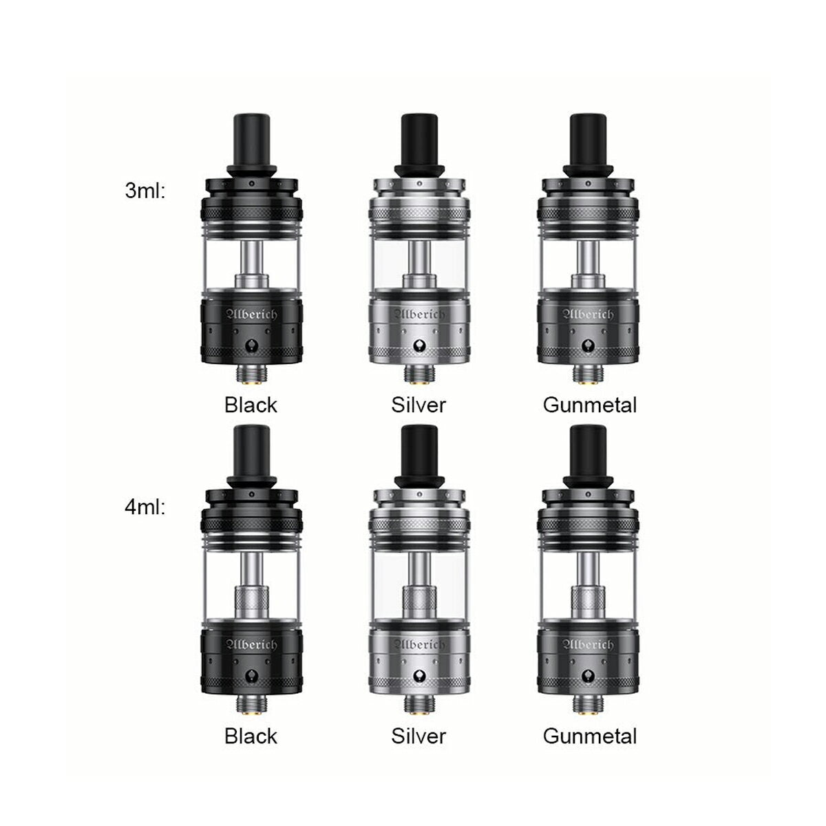 VapeflyAlberichMTLRTATank3/4mlベイプフライアルベリッヒアトマイザータンクリブルダブル510接続電子たばこ電子タバコベイプ本体リキッド爆煙禁煙ニコチンゼロタールニコチン0水蒸気電子シーシャ持ち運びおすすめmtlvape