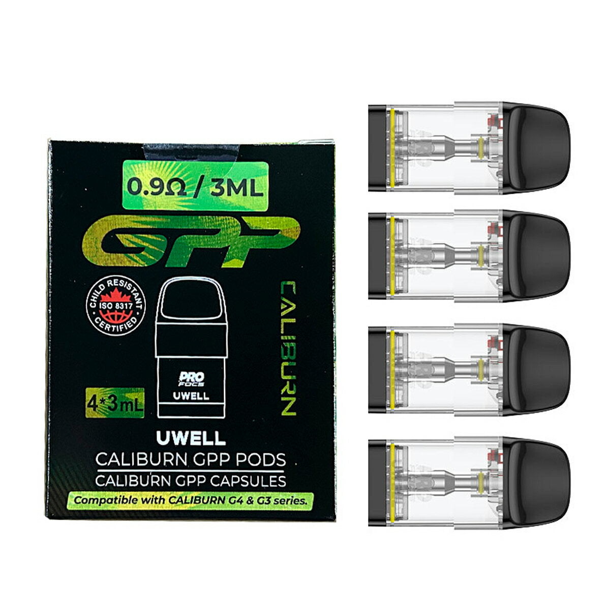 UwellCaliburnGPPG4G3交換用ポッドカートリッジトップフィル3個入PODユーウェルカリバーンgk3miniecotenetlitekokopro0.4Ω0.6Ω0.9Ω1.2Ω電子タバコベイプ本体爆煙禁煙vapedlmtl