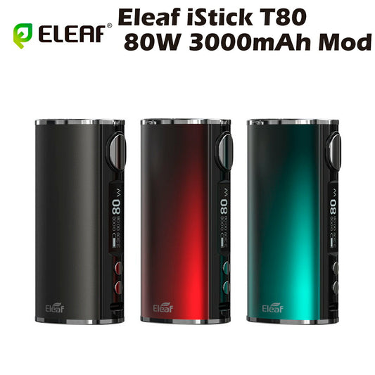 EleafiStickT80BoxMod80W3000mAh内蔵バッテリーテクニカルモッドイーリーフアイスティック510規格電子タバコベイプ本体リキッド爆煙禁煙タールニコチン0シーシャmtlvape