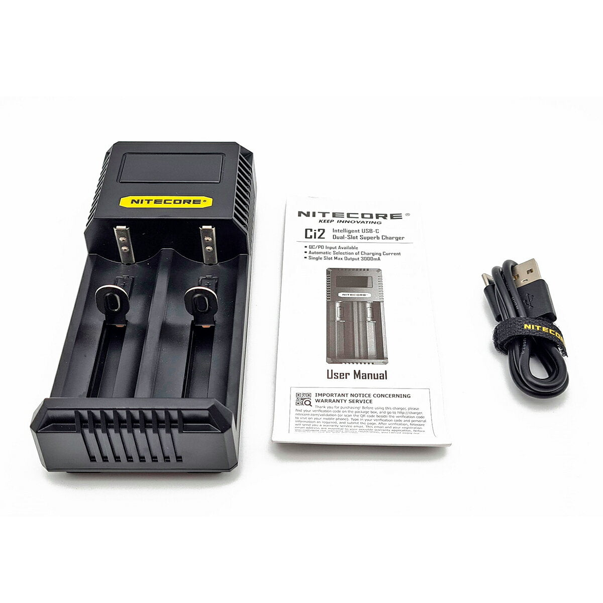 【送料無料あす楽】NitecoreCi2IntelligentUSB-CChargerバッテリー充電器ナイトコア電子タバコ電子たばこベイプVapetype-cフラッシュライト懐中電灯