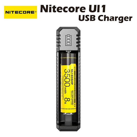 NitecoreUI1USBChargerバッテリー充電器ナイトコア電子タバコ電子たばこベイプモッドスターターキット内蔵充電可本体modVapeフラッシュライトヘッドライド懐中電灯