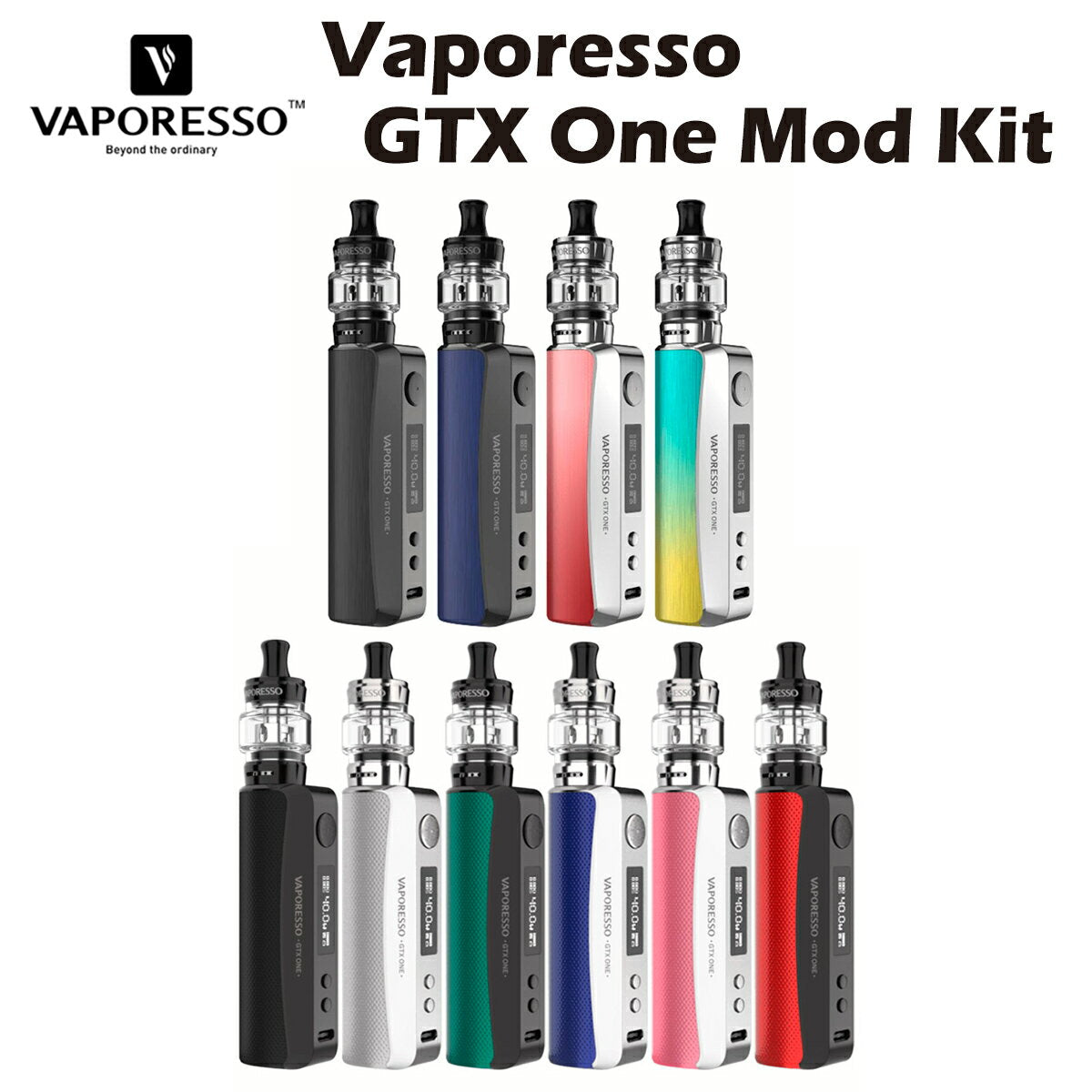 VaporessoGTXOneKitスターターキット2000mAh3ml18mmベポレッソ電子たばこ電子タバコベイプ本体リキッド超爆煙禁煙ニコチンゼロタールニコチン0水蒸気電子シーシャ持ち運びドクターmtlvape正規品