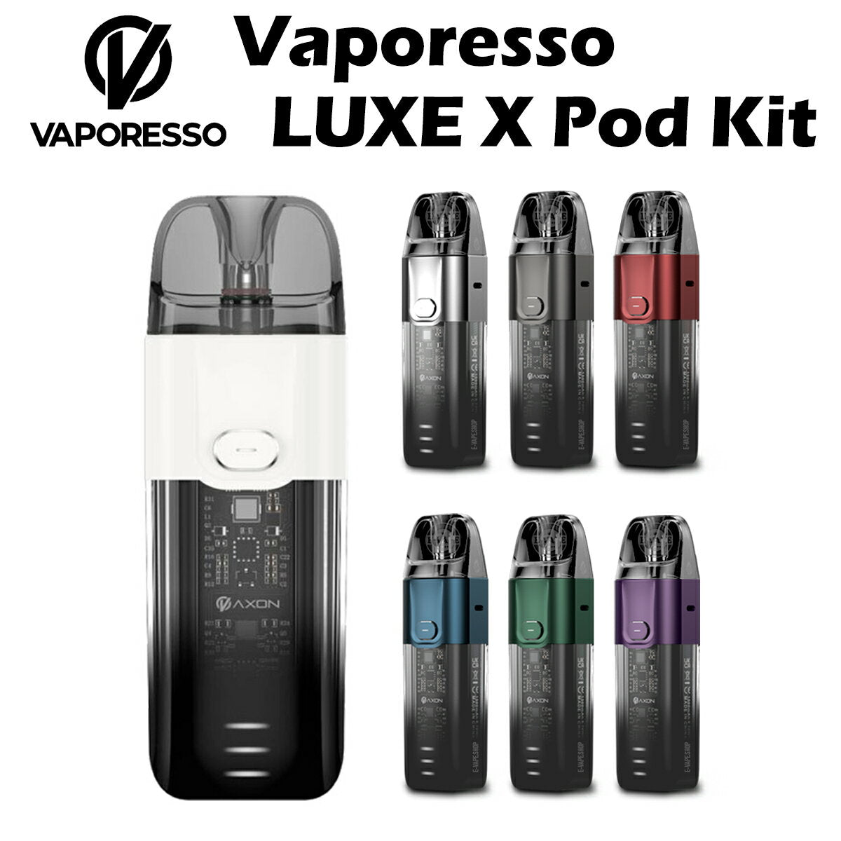 VaporessoLUXEXPodKit1500mAh5mlポッド型スターターキットベポレッソラグゼエックスgtxxr電子たばこ電子タバコベイプ本体リキッド爆煙禁煙ニコチンゼロタールニコチン0シーシャmtlvape