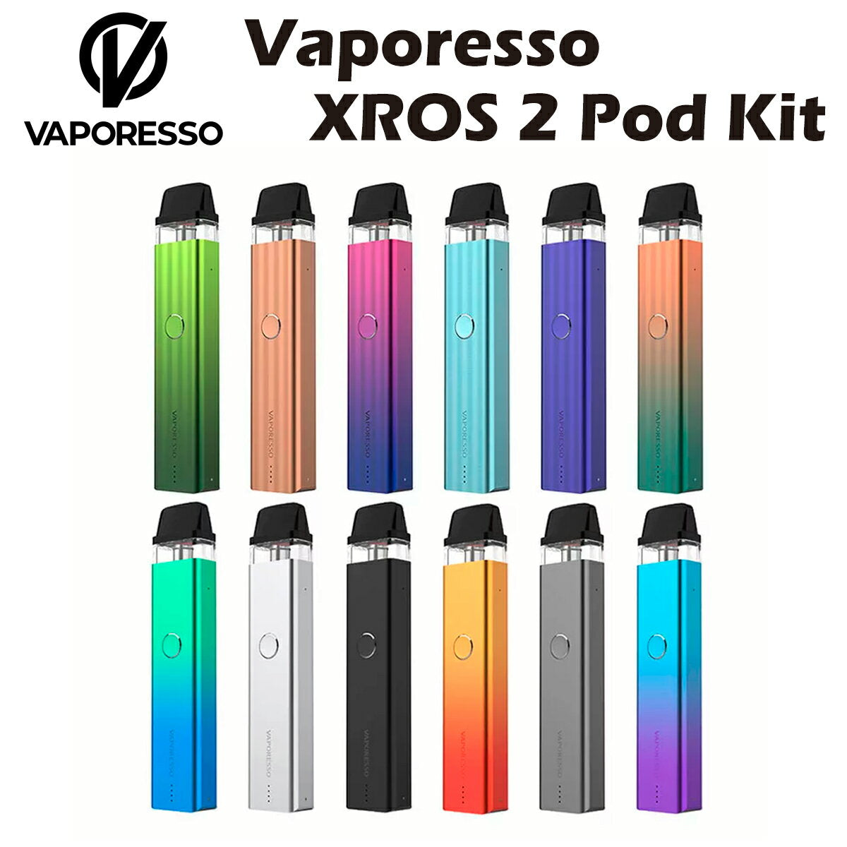 VaporessoXROS2PodKit1000mAh2mlポッド型スターターキットベポレッソクロスミニ電子たばこ電子タバコベイプ本体リキッド爆煙禁煙ニコチンゼロドクター水蒸気電子ポケットシーシャ持ち運び正規品mtlvape