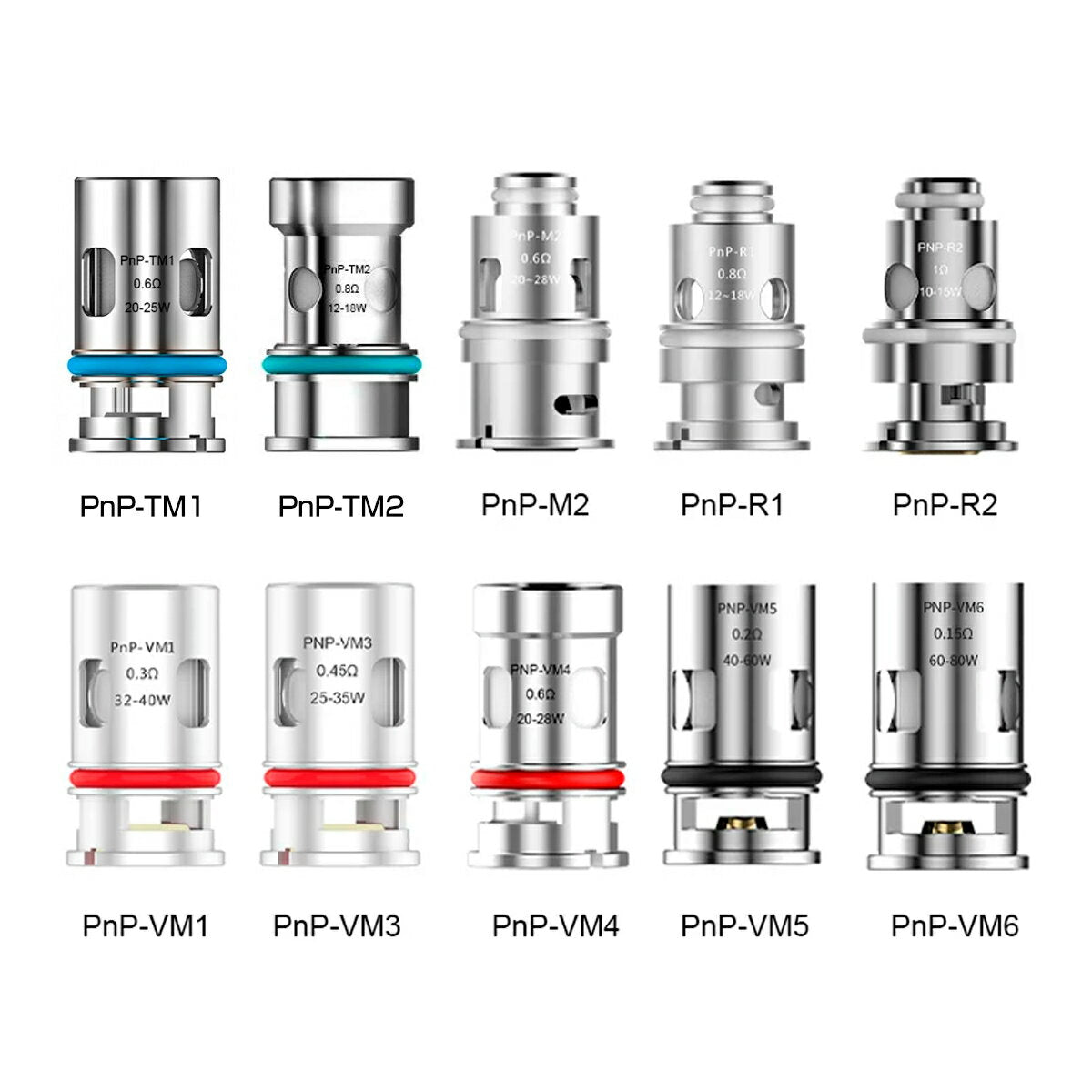 VoopooPnPコイル5個入Drag/Vinci/Argus/Caliber/Finci電子タバコ電子たばこVape