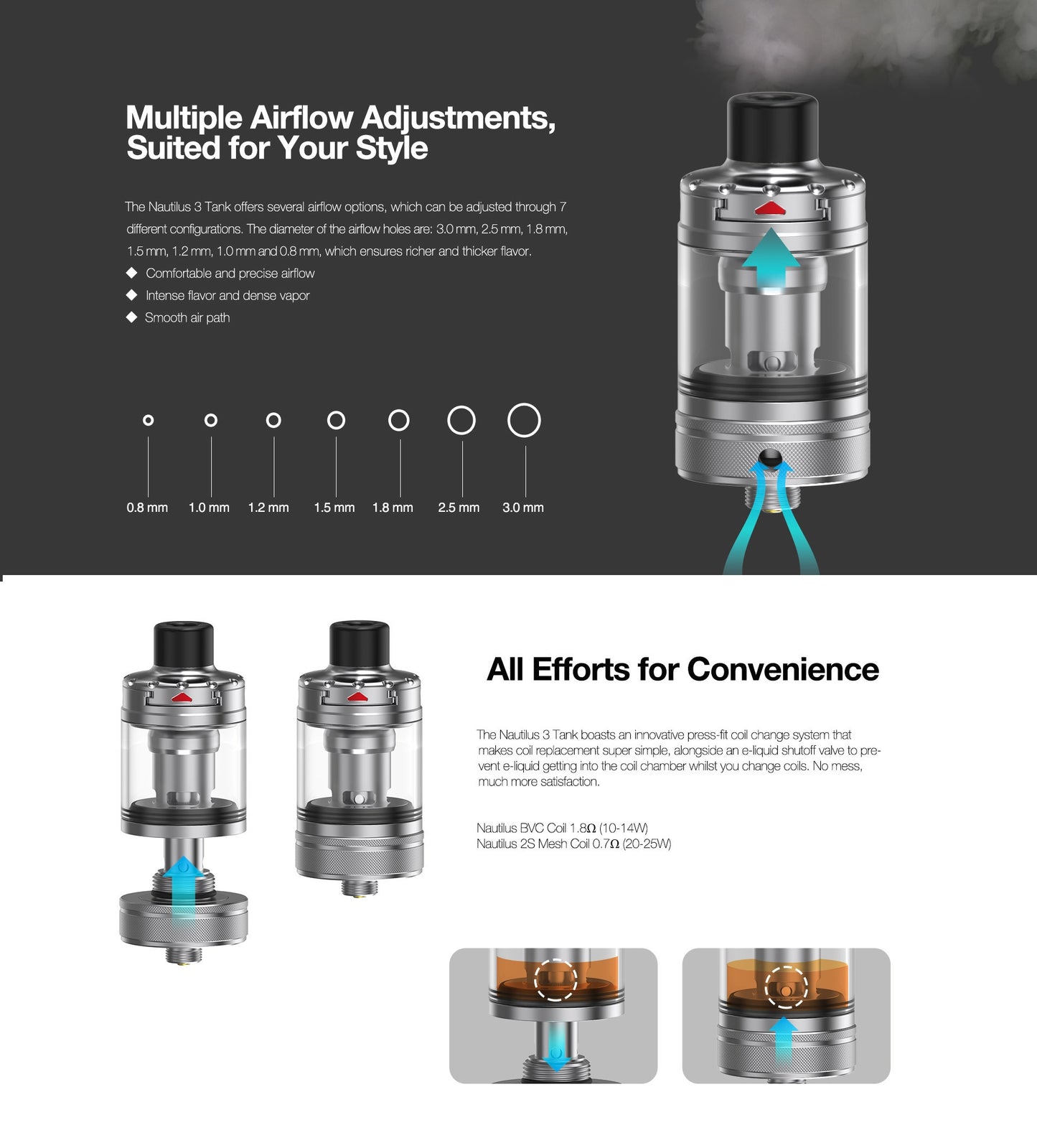 【送料無料】 Aspire Nautilus 3 アトマイザー 4ml アスパイヤ ノーチラス クリアロマイザー 電子たばこ 電子タバコ Vape